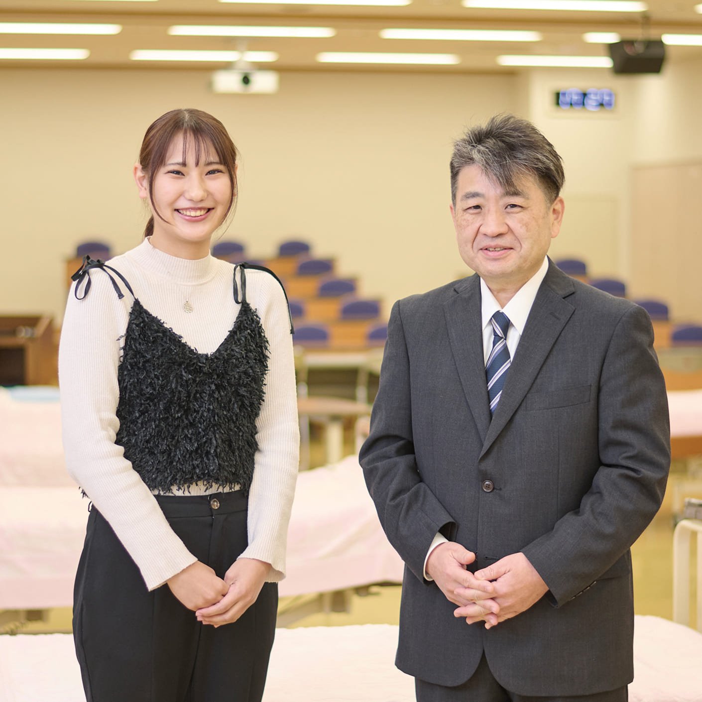 廣崎 結華 さん 福祉援助学科 永嶋 昌樹 准教授